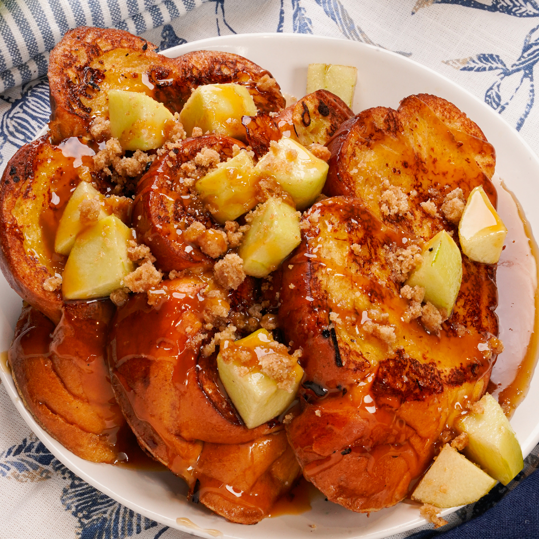 Caramel Apple Crumble French Toast