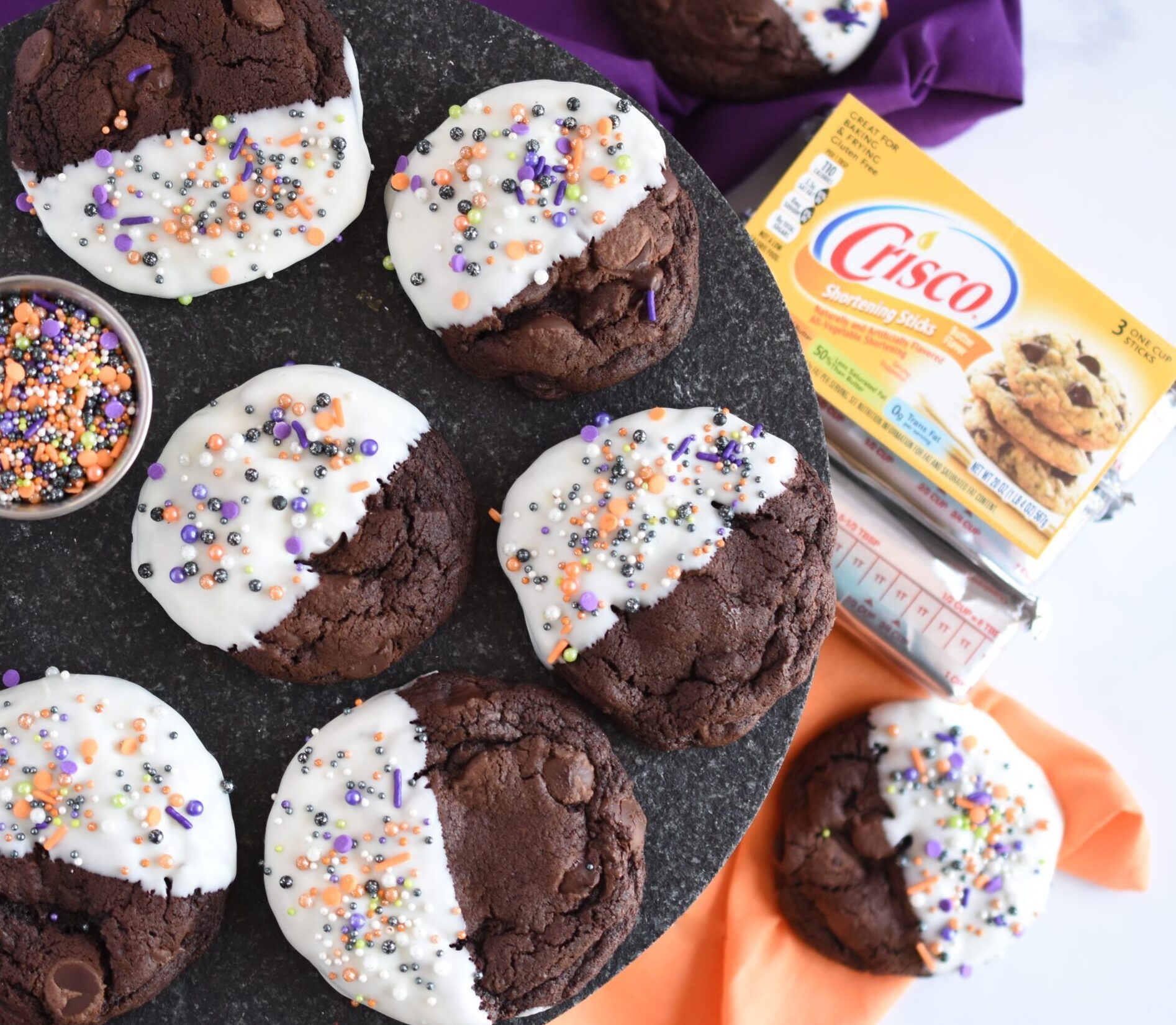 Halloween Double Chocolate Cookies