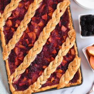 Peach and Blackberry Slab Pie