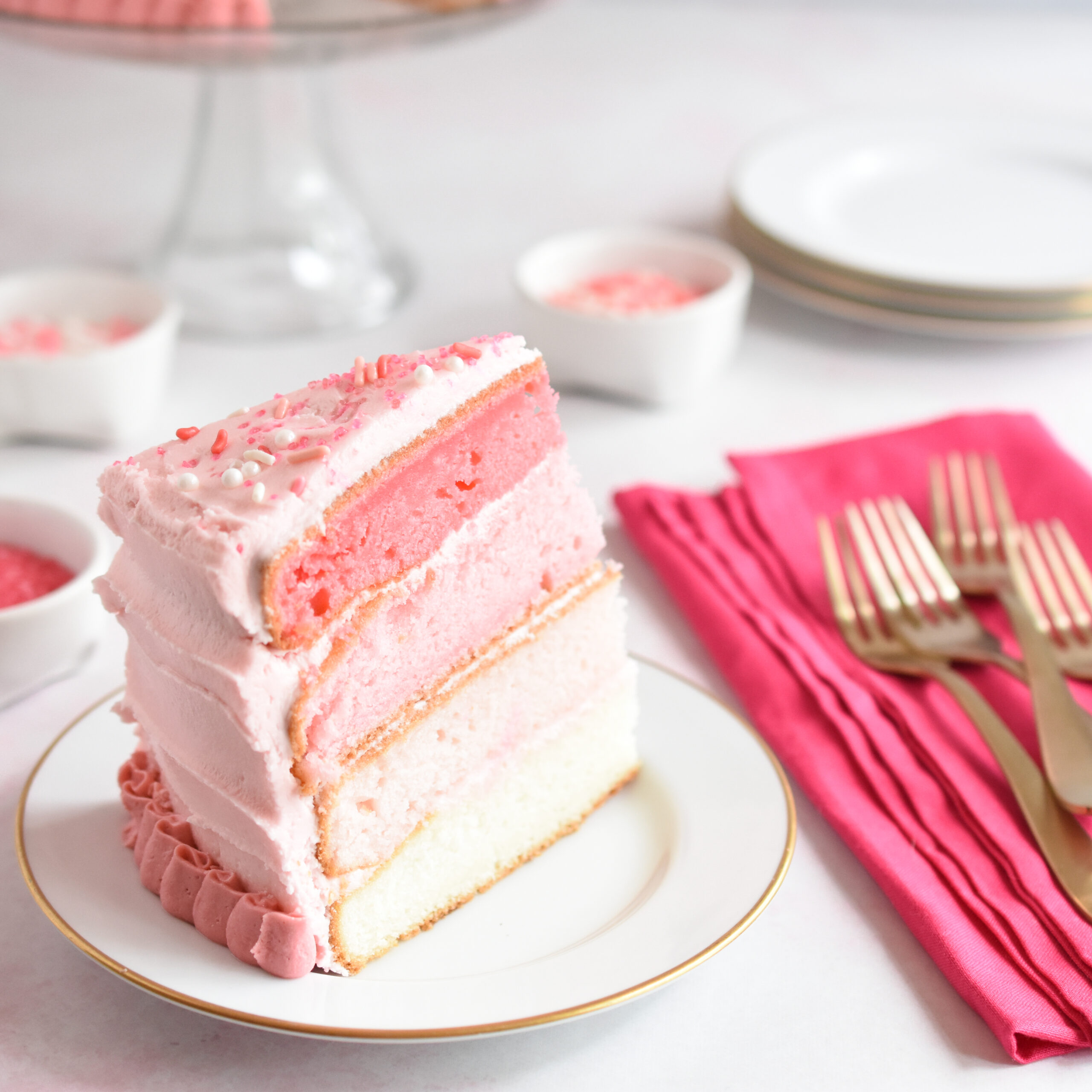 Pink Ombré Cake