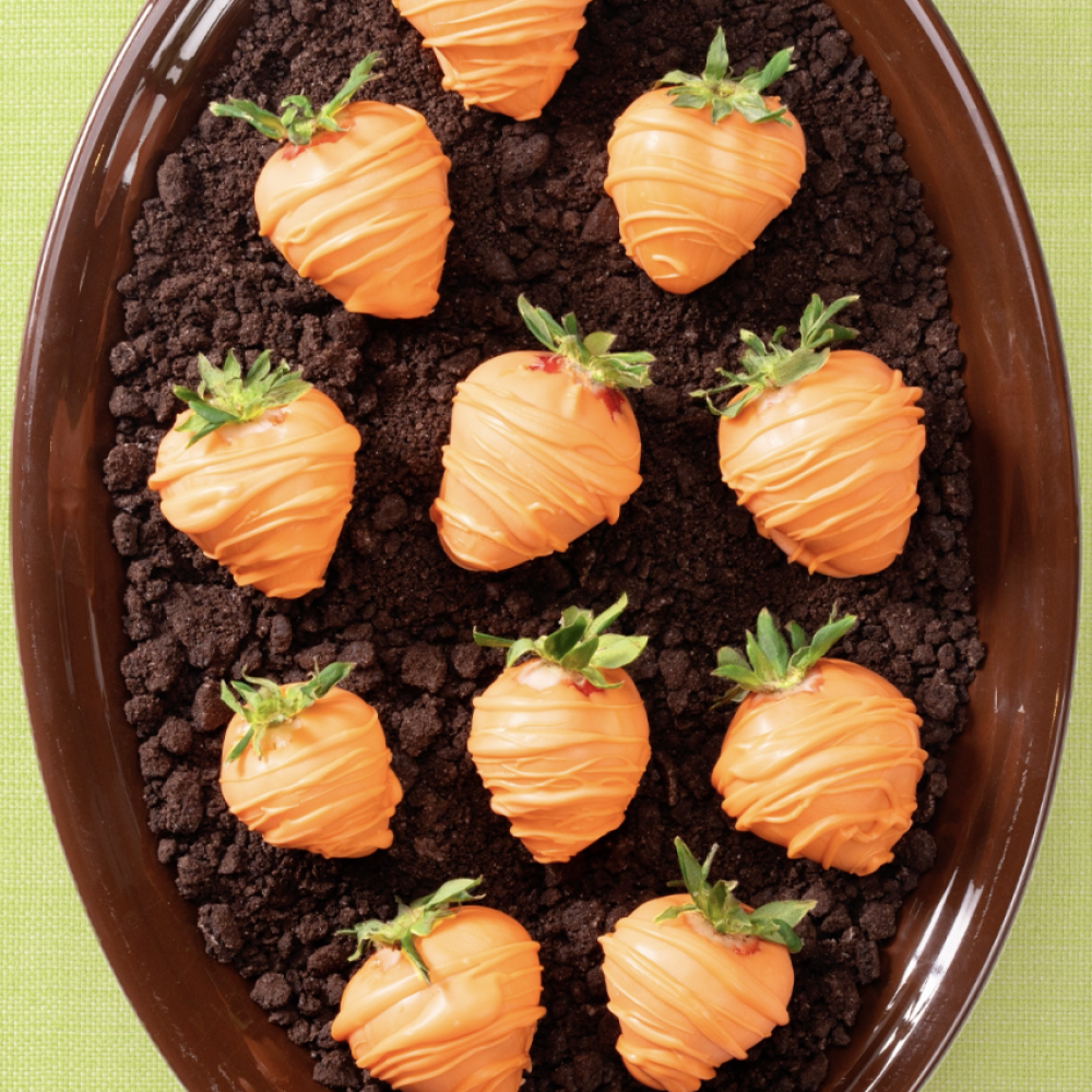 “Carrot” Chocolate Dipped Strawberries