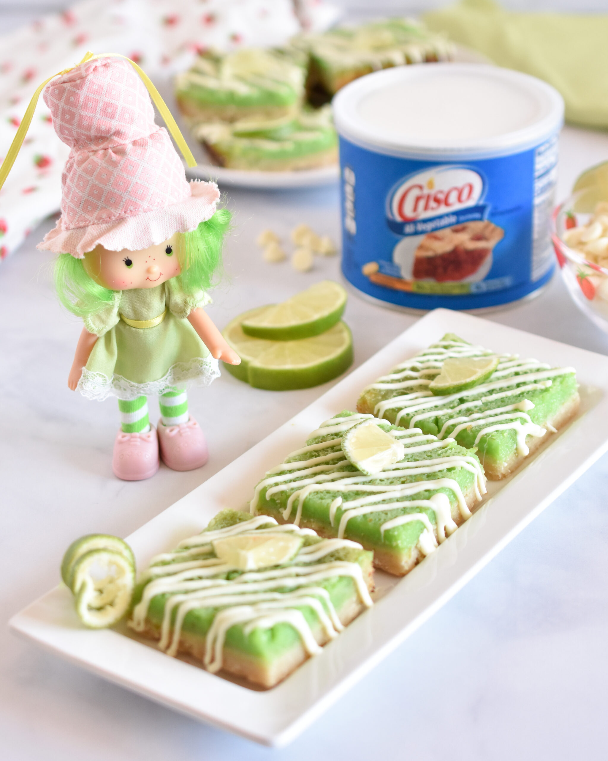 Strawberry Shortcake™ Lime Bars with White Chocolate