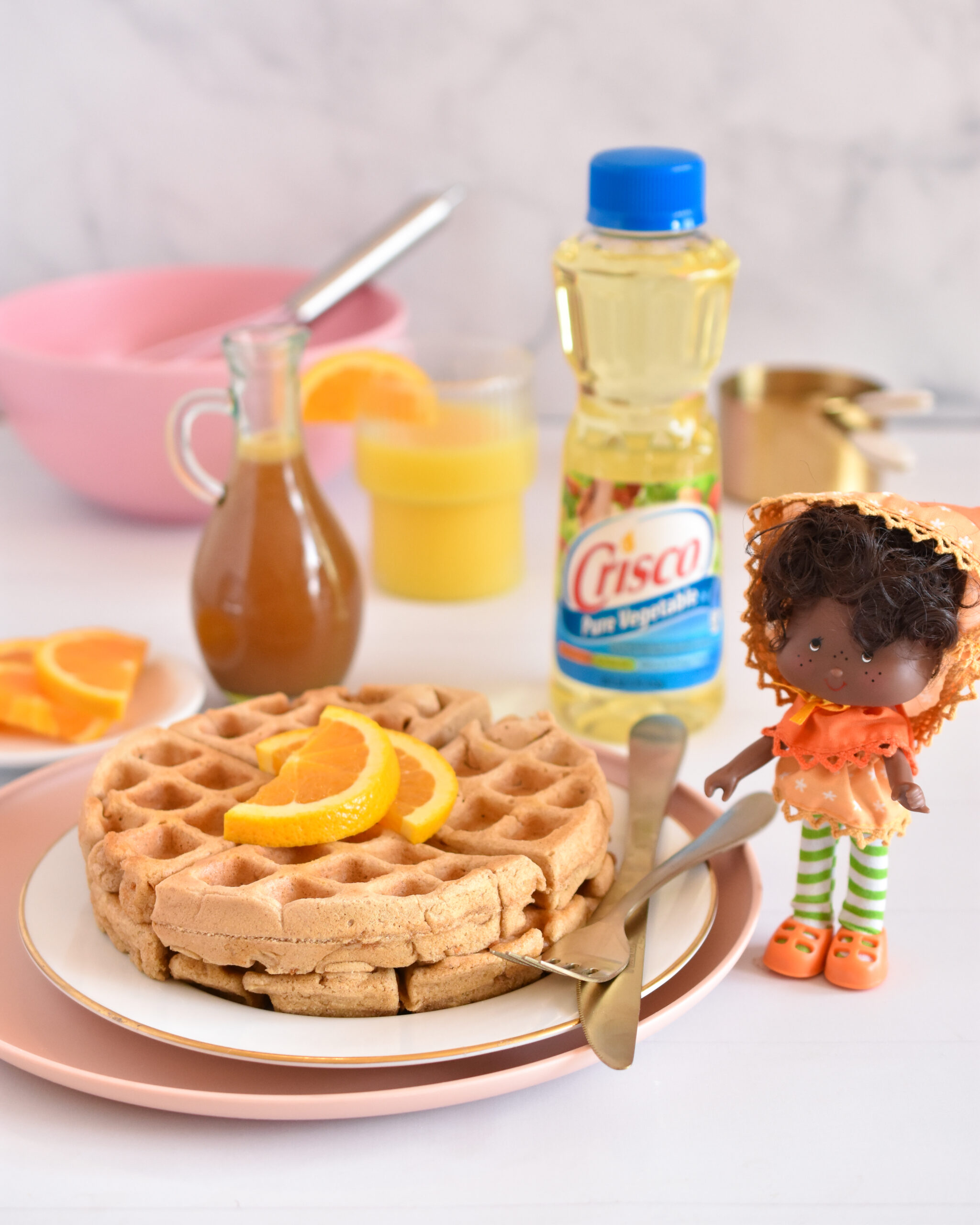 Strawberry Shortcake™ Orange Cinnamon Waffles with Orange Syrup