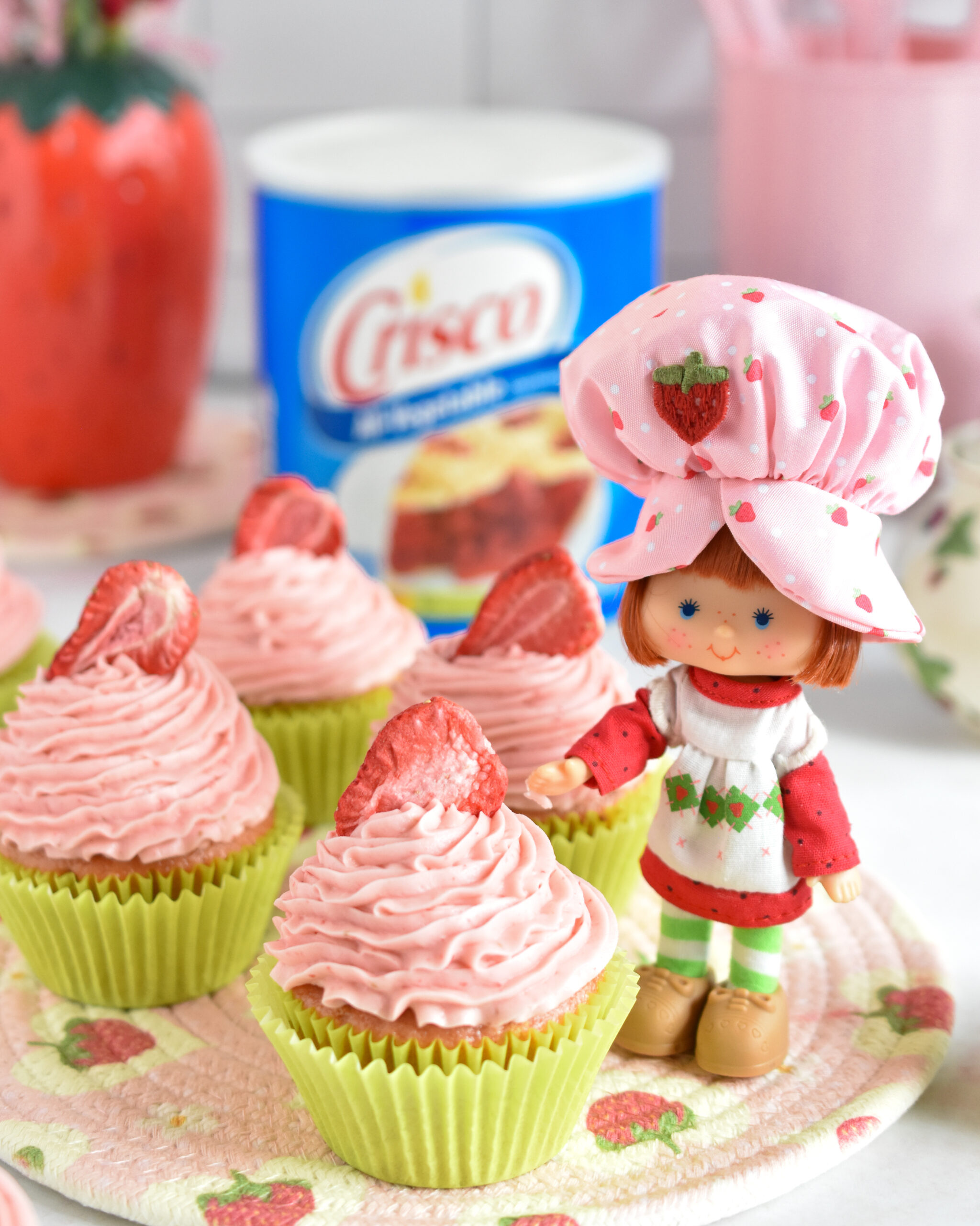 Strawberry Shortcake™ Cupcakes with Strawberry Frosting