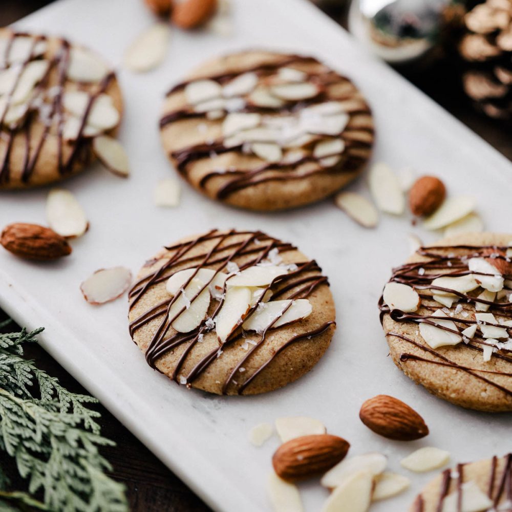 Almond Butter Cookies with Chocolate