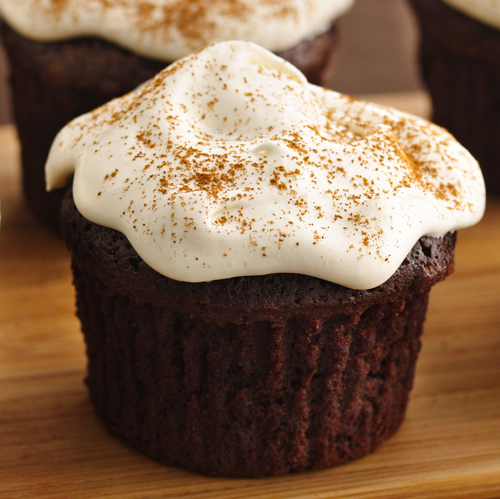 Chai Brownie Cupcakes with Creamy Froth