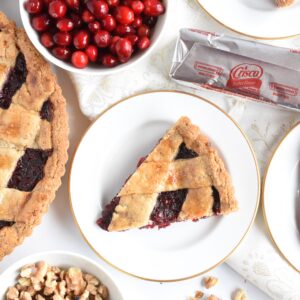 Cranberry Linzer Tart