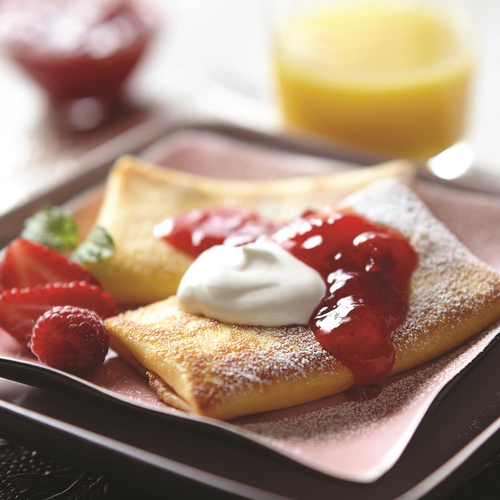 Creamy Fruit Blintzes