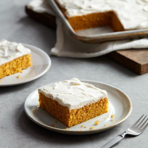 Sheet Pan Pumpkin Cake with Cream Cheese Icing