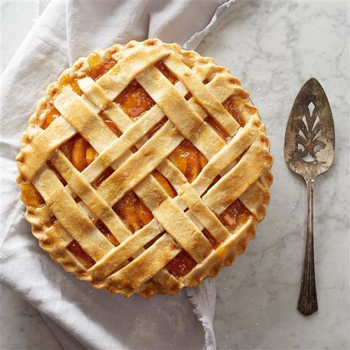 Lattice-Crust Peach Pie