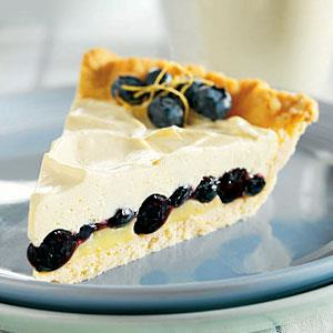 Lemon Blueberry Mousse Pie