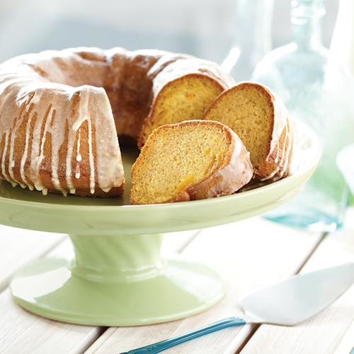 Peach Cake With Brown Sugar Glaze