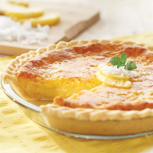 Pineapple-Coconut Chess Pie