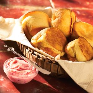 Popovers with Strawberry Butter