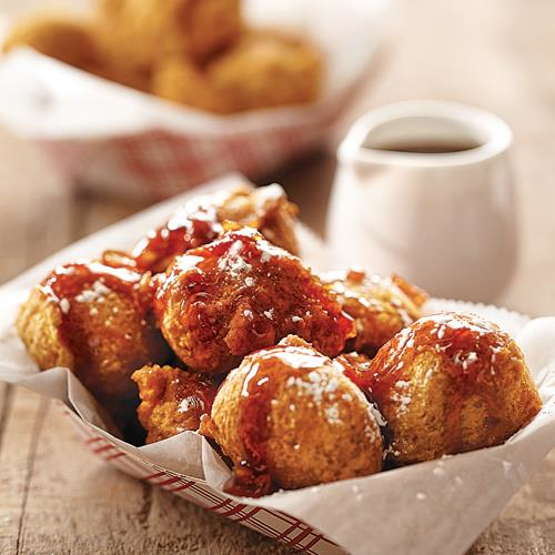 Pumpkin Fritters with Molasses Drizzle