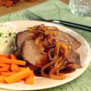 Quick Sauerbraten with Caramelized Onions