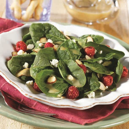 Spinach Salad with Raspberry Vinaigrette