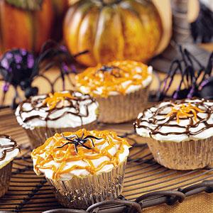 Spooky Spider Web Cupcakes