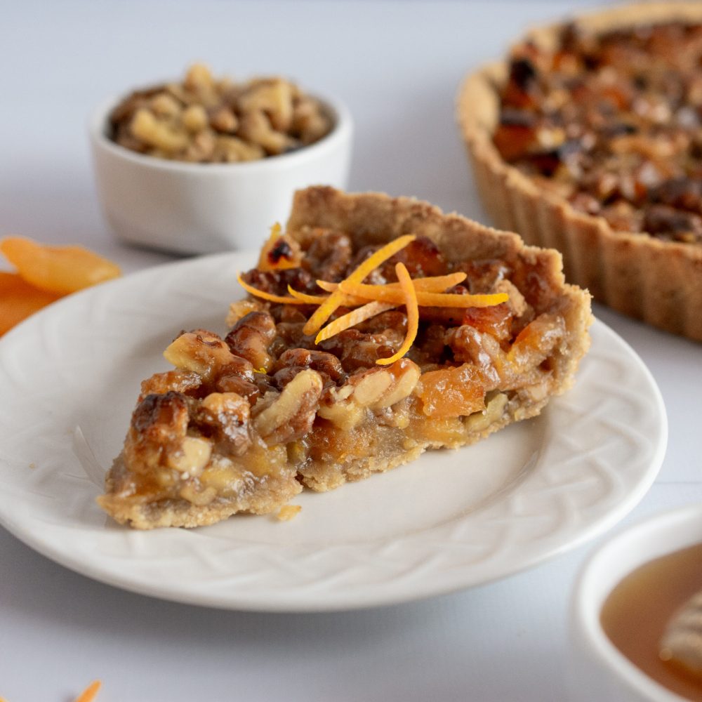 Passover Honey-Walnut-Apricot Tart