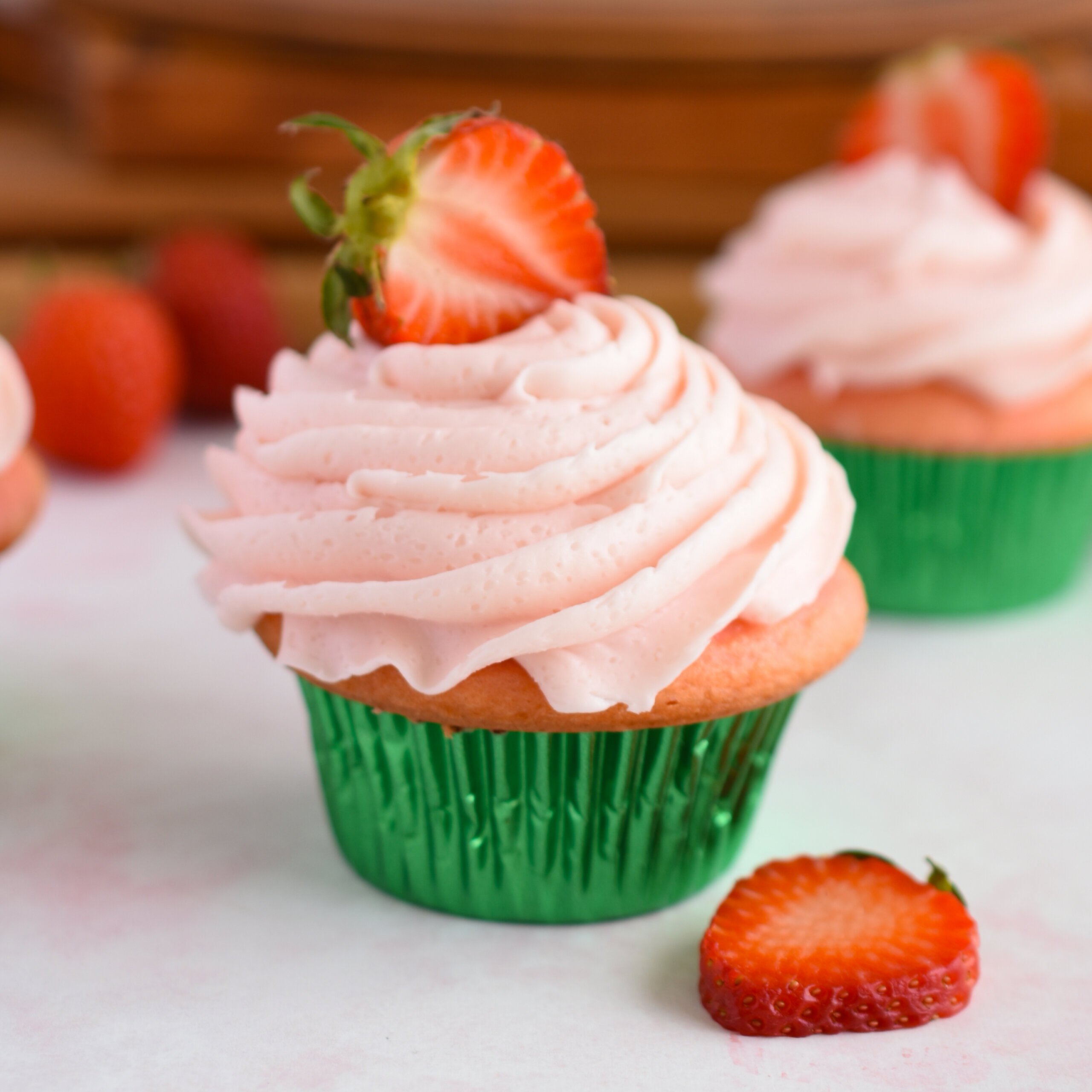 Strawberry Cupcakes with Strawberry Frosting