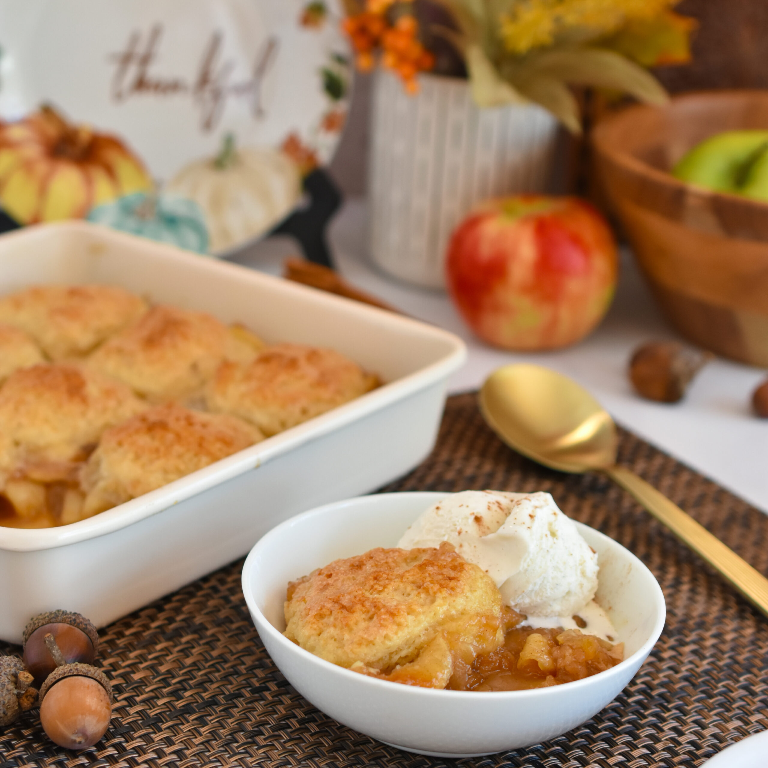 Apple and Apricot Cobbler