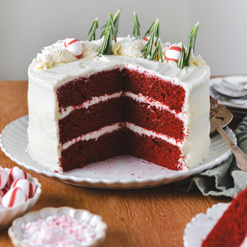 Peppermint Red Velvet Cake