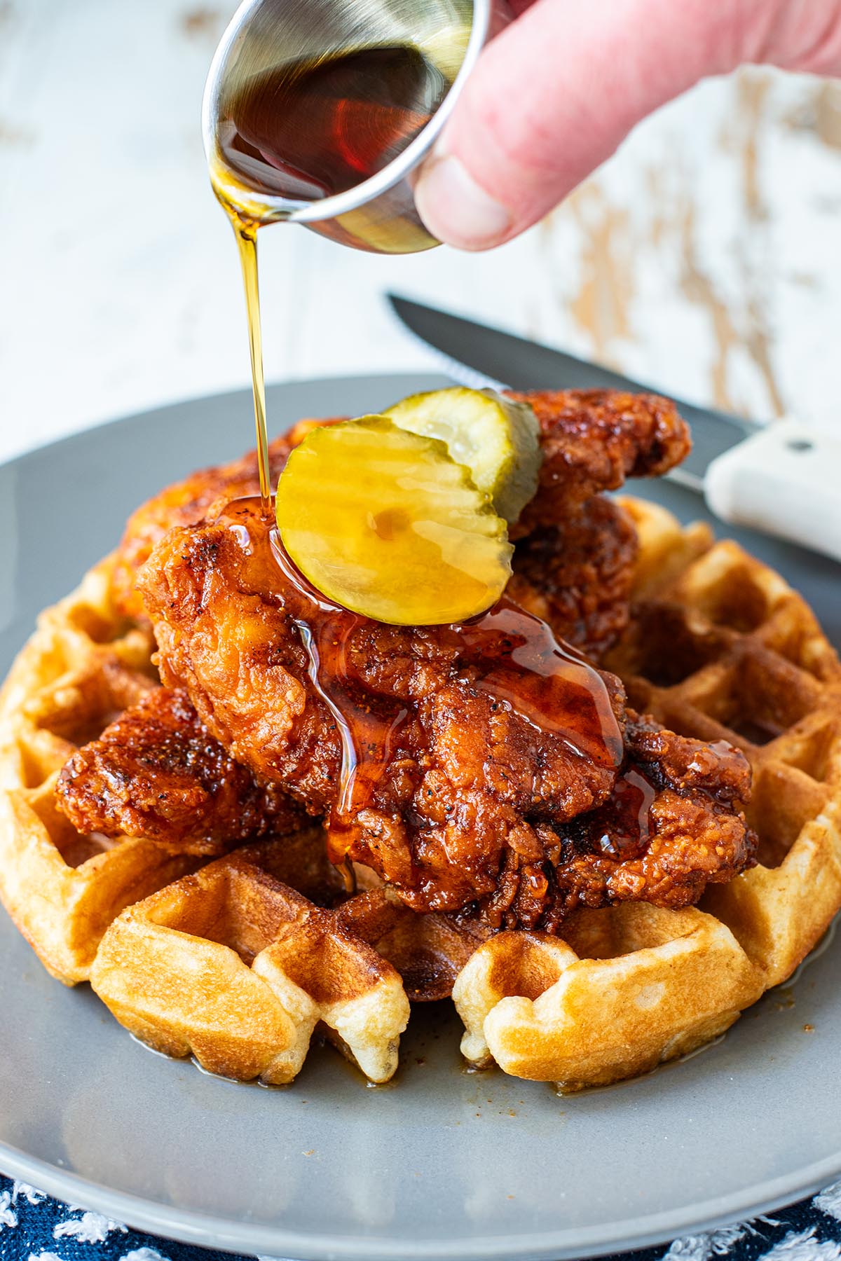 Nashville Style Fried Chicken and Waffles