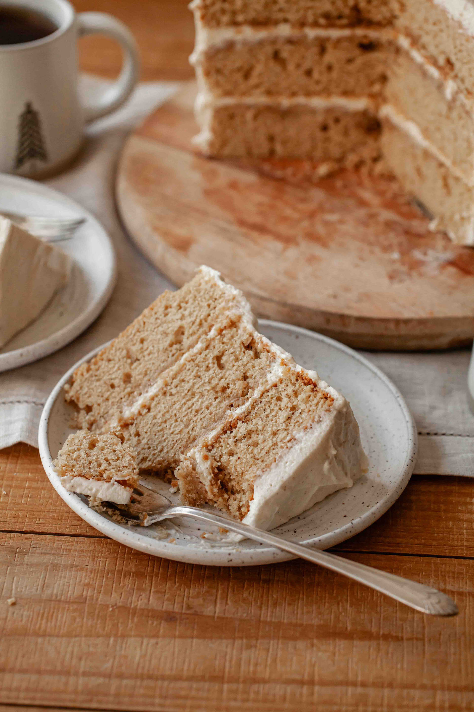 Chai Layered Cake with Whipped Cream Cheese Frosting