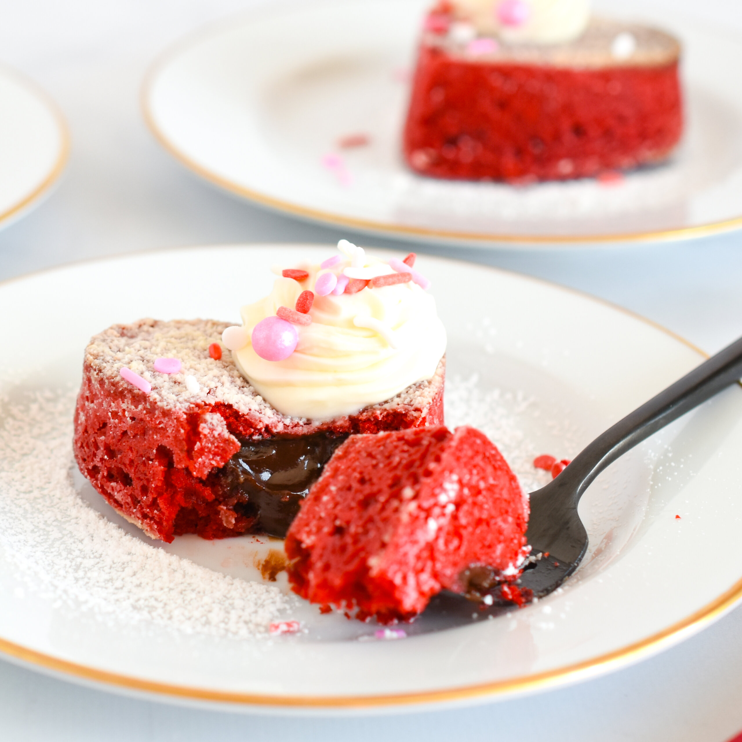 Red Velvet Lava Cakes
