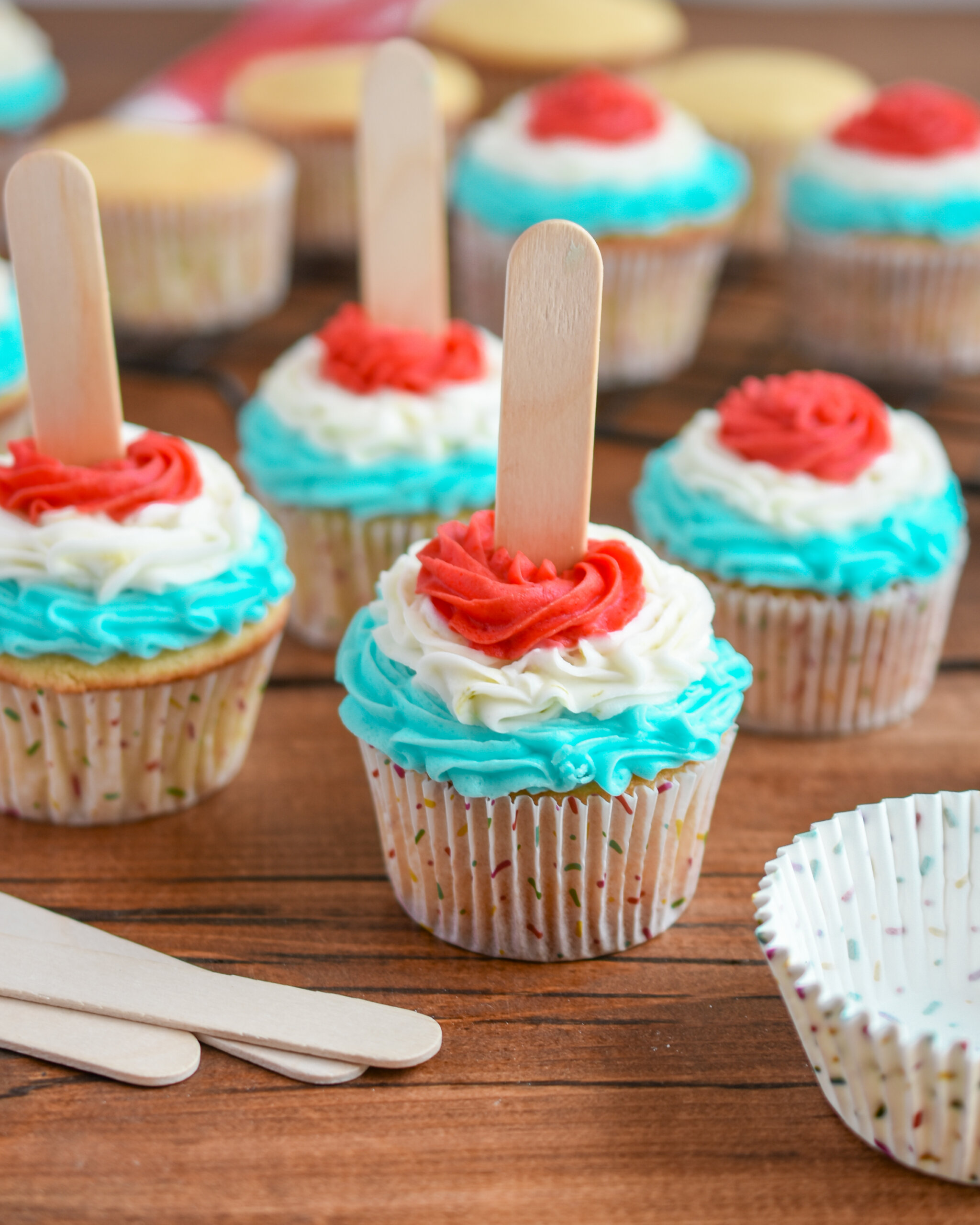 Rocket Pop Cupcakes