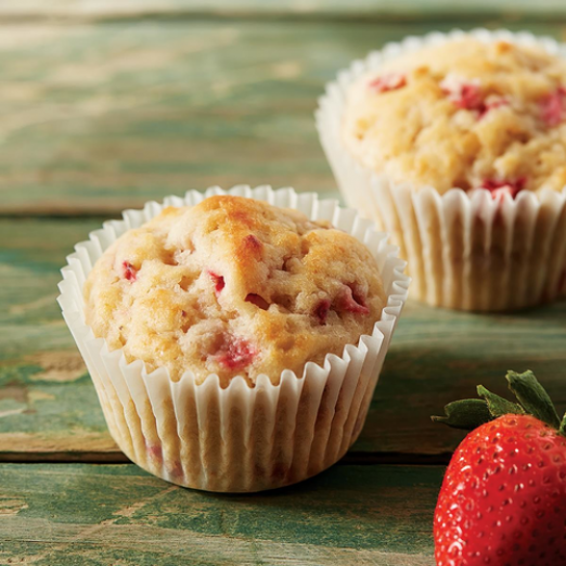 double-strawberry-muffins