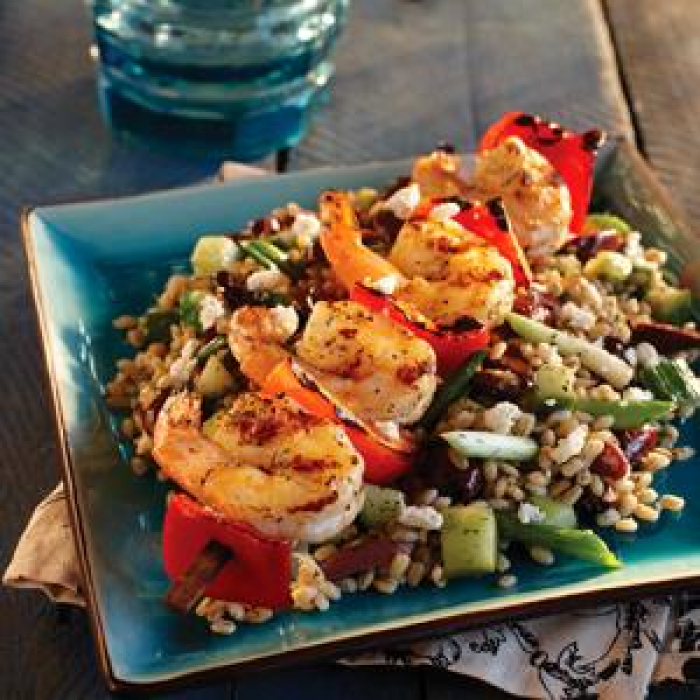 grilled-shrimp-with-greek-wheat-berry-salad